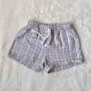 Plaid Drawstring Shorts